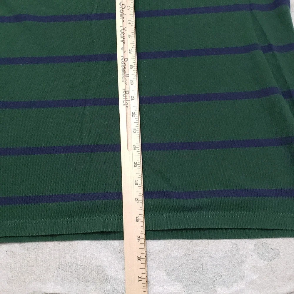 Polo Ralph Lauren Polo Shirt Mens XL‎ Green Short Sleeve Striped Preppy Academia